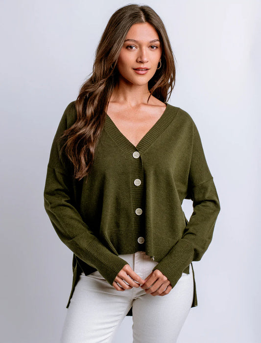 Wagner Cardigan Dark Olive