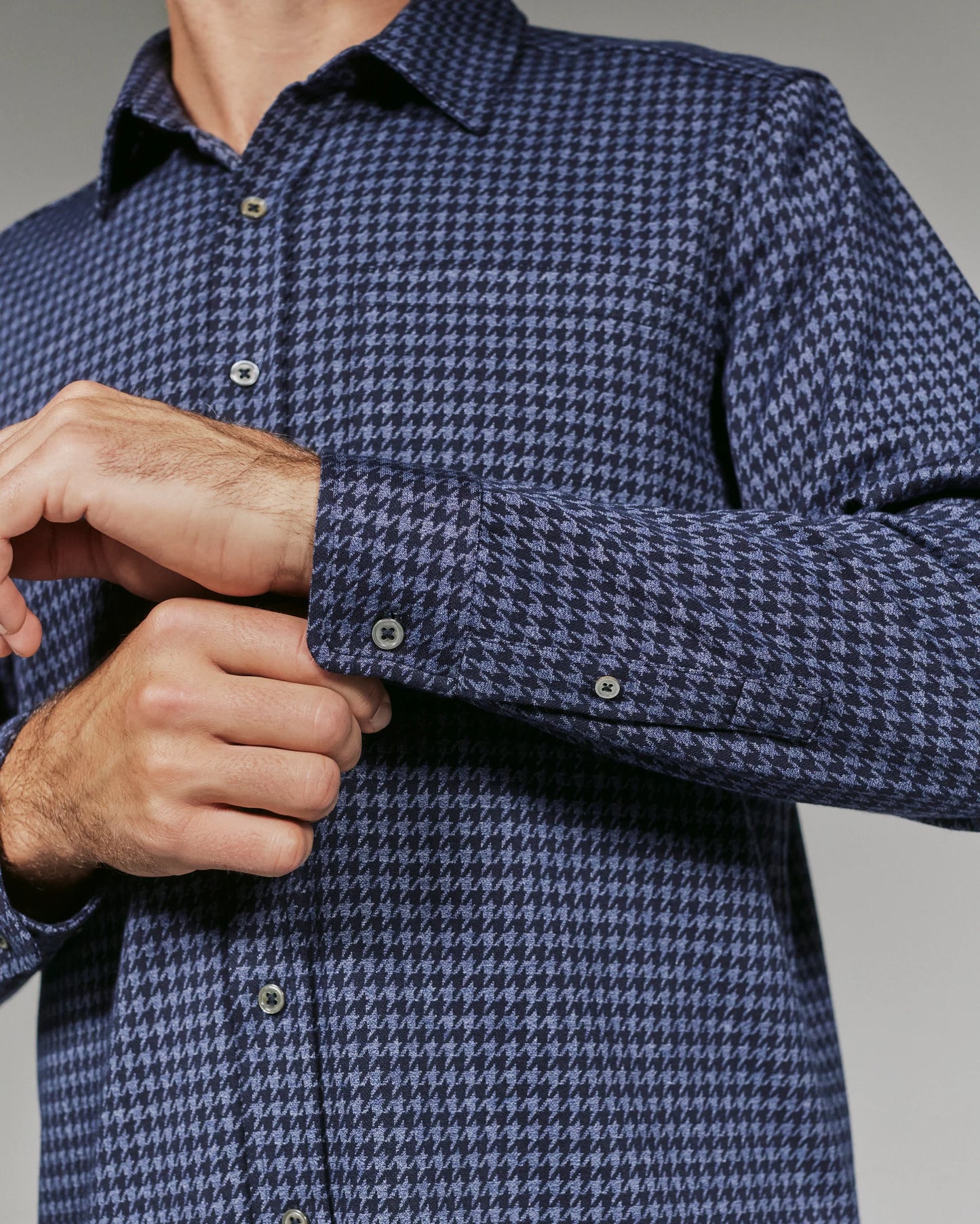 Houndstooth Knit Shirt