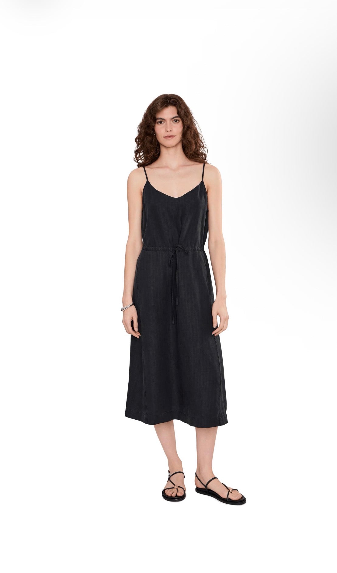 Sabine Tie Front Dress - Black
