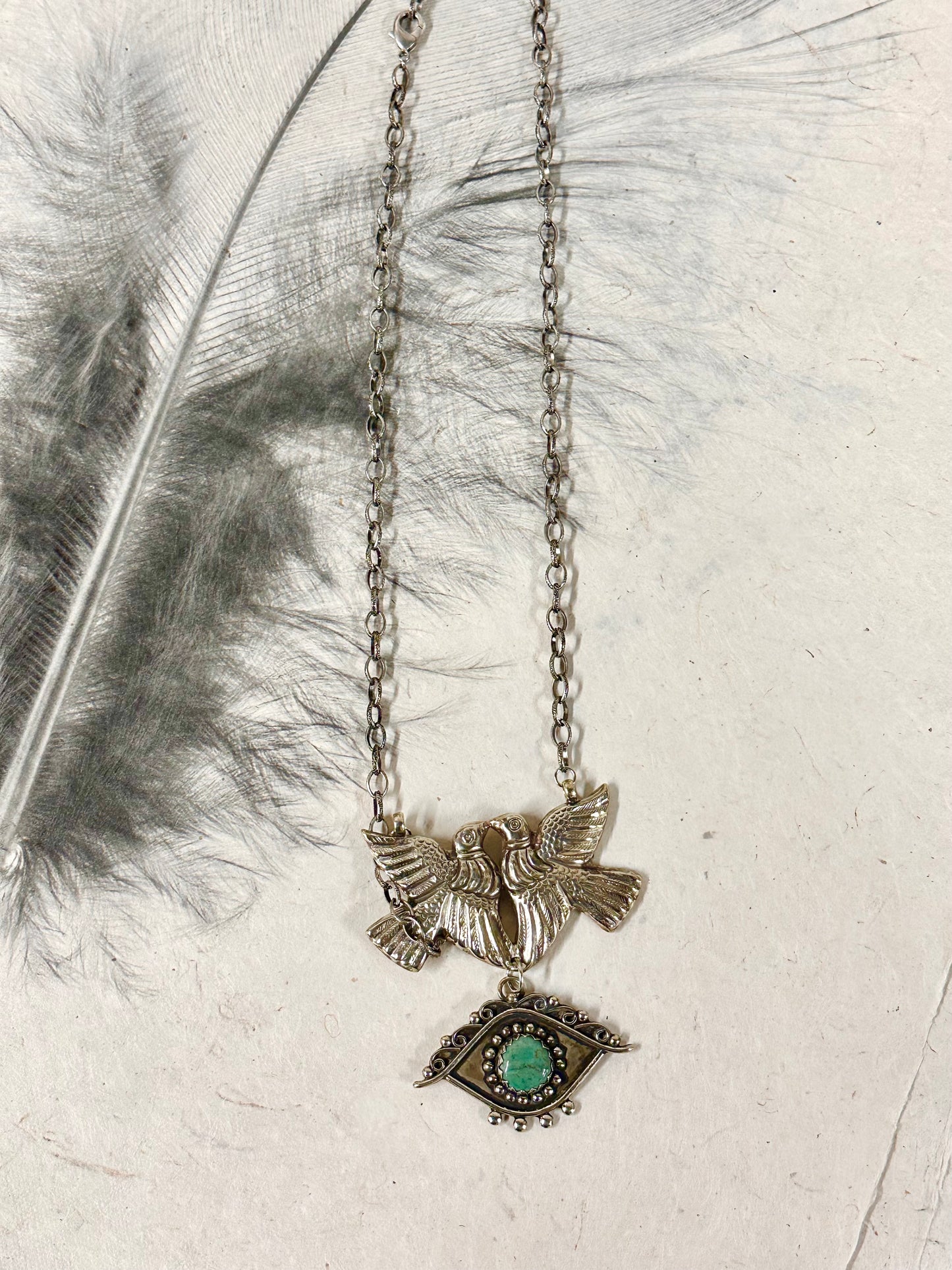 Two Birds Eye Necklace