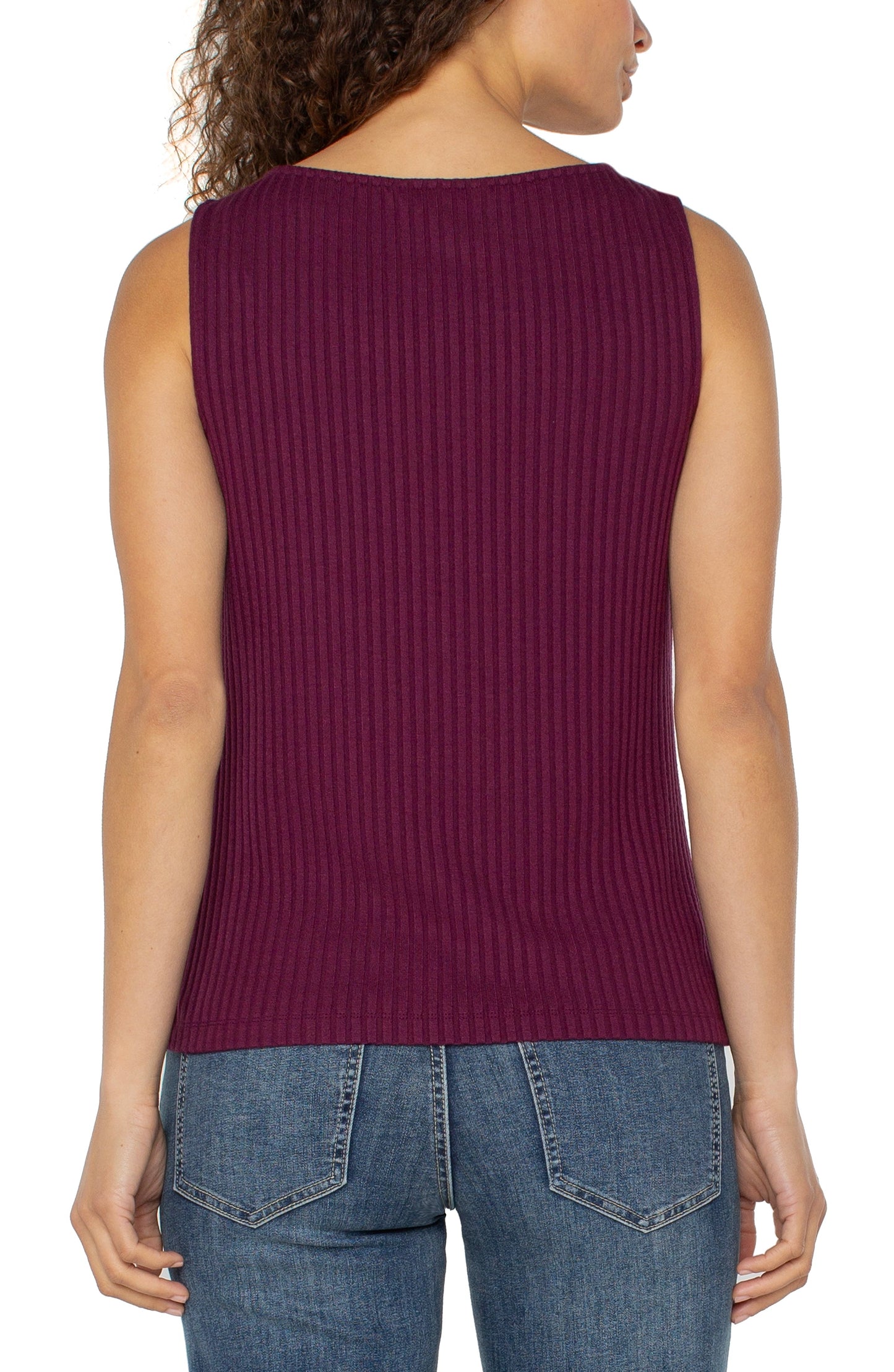 Sleeveless Rib Knit Top