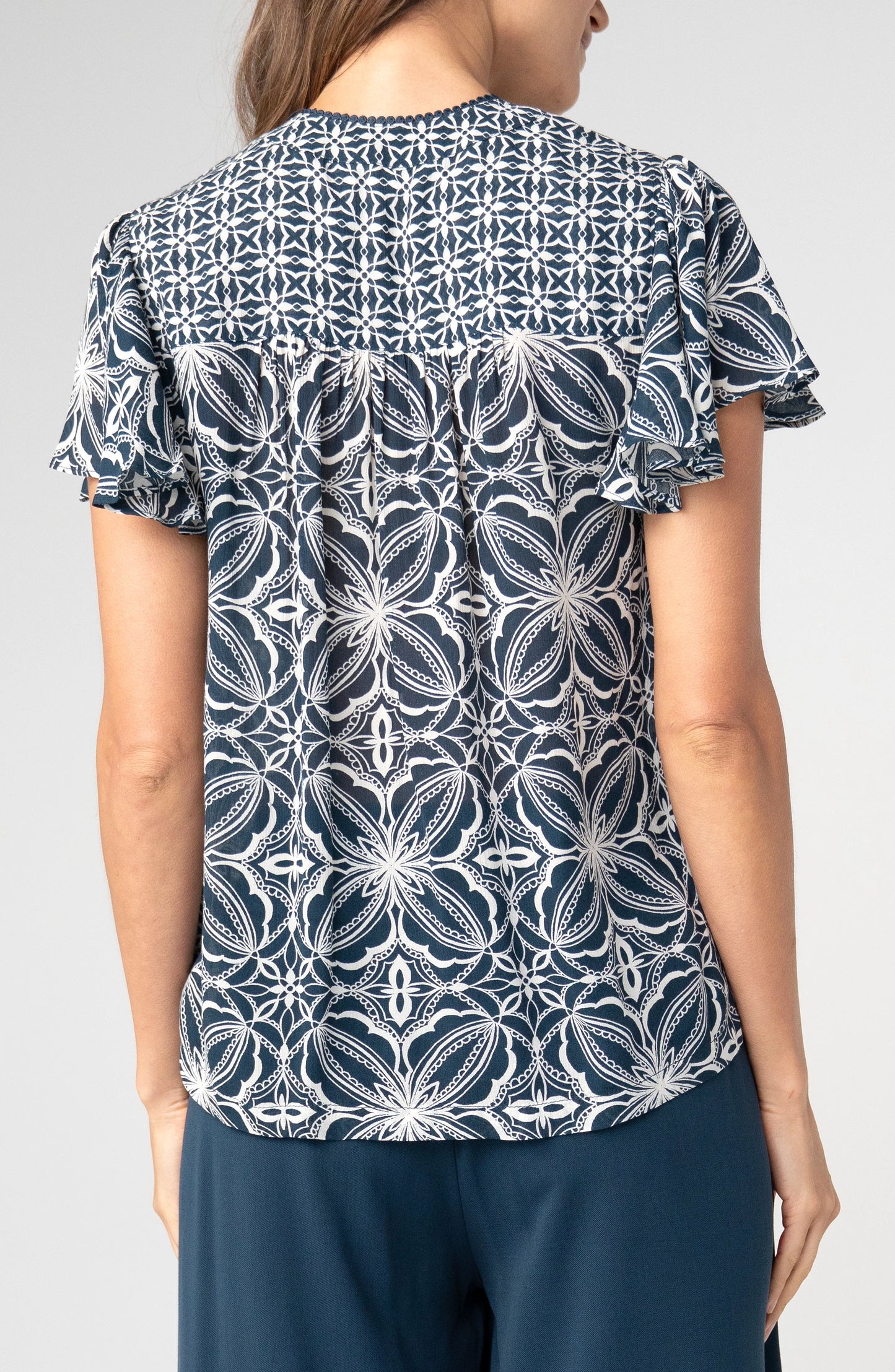 Button Front Woven Top