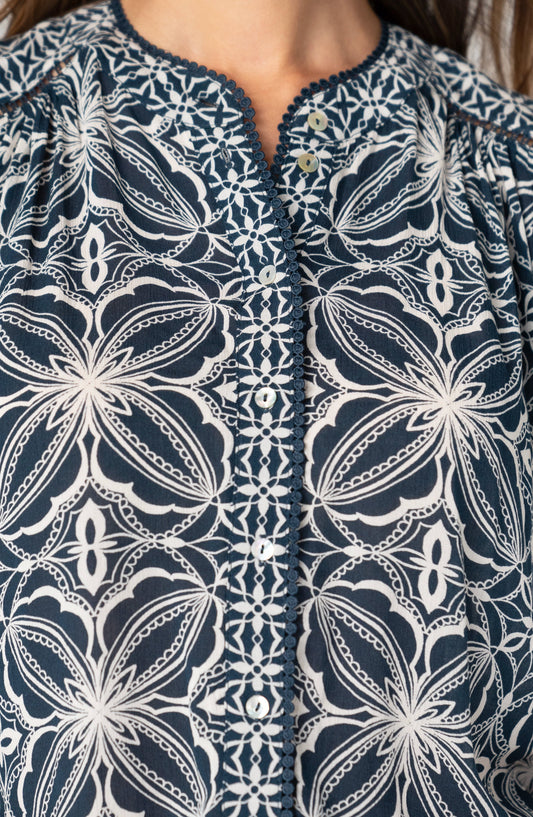 Button Front Woven Top