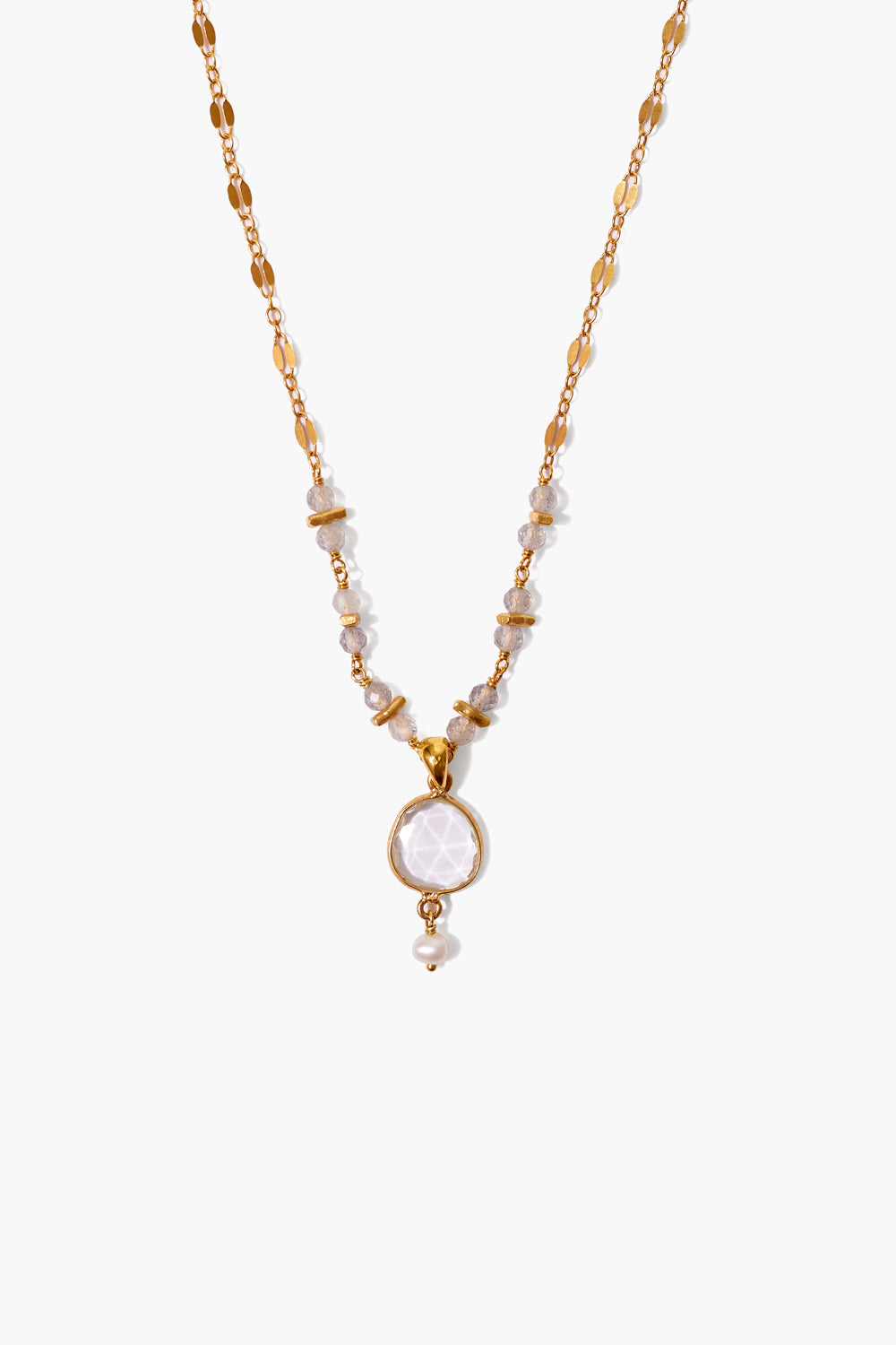 Labradorite Mix & Pearl Necklace