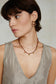 18k gold plated sterling silver necklace - Amber Mix