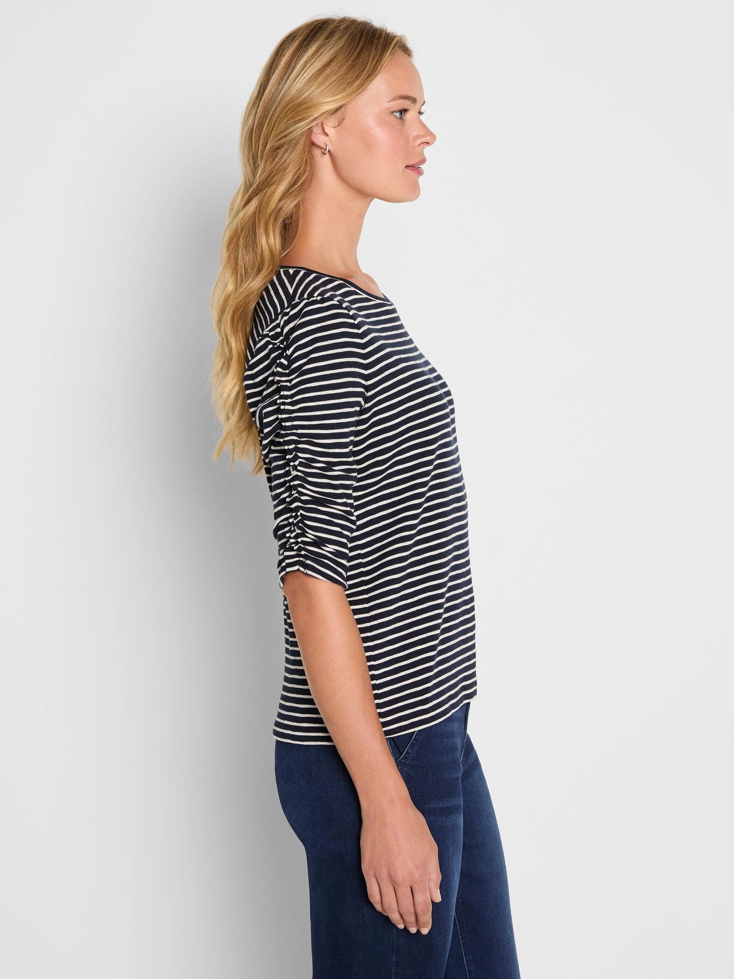 Ruched Elbow Sleeve Tee