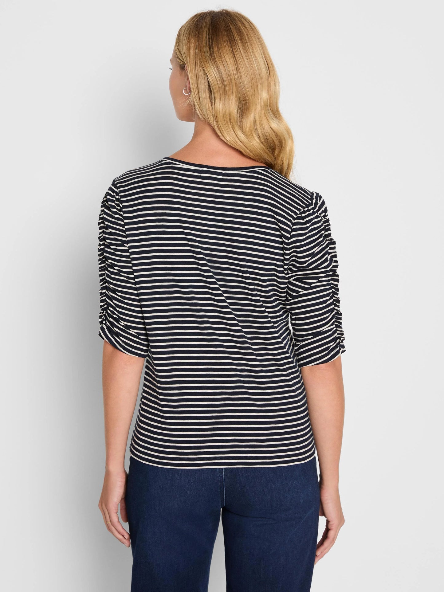 Ruched Elbow Sleeve Tee