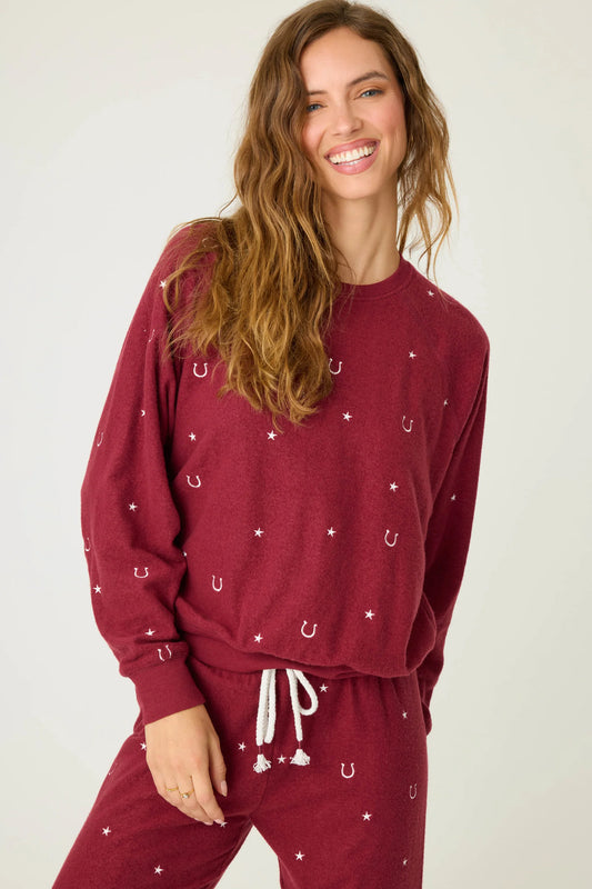 Horseshoe Embroidered Sweatshirt