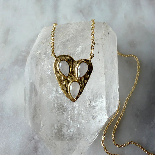 Moonstone Heart Necklace