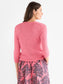 Slub 4-Way Cardigan - Raspberry