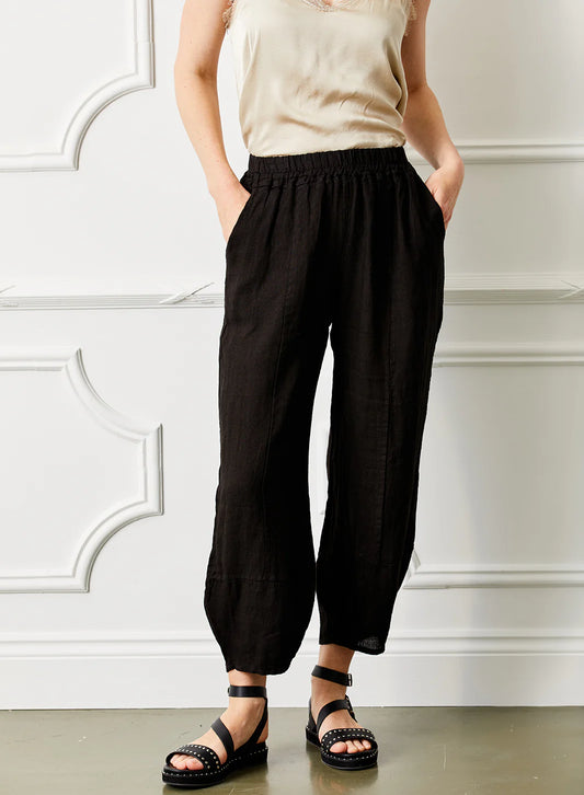 Sicily Linen Pant - Black