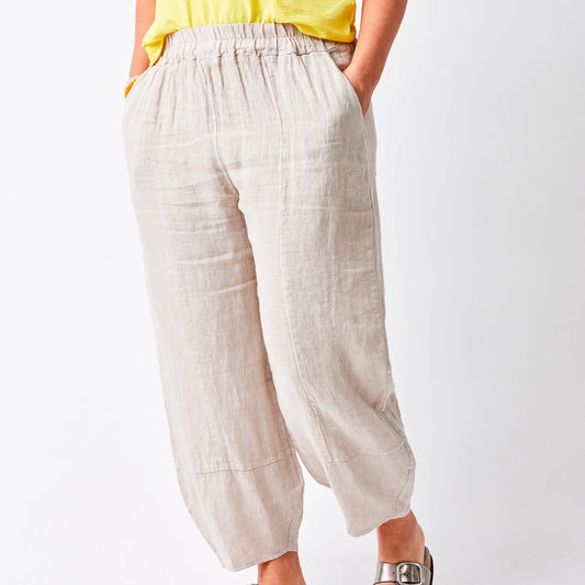 Sicily Linen Pant - Nude