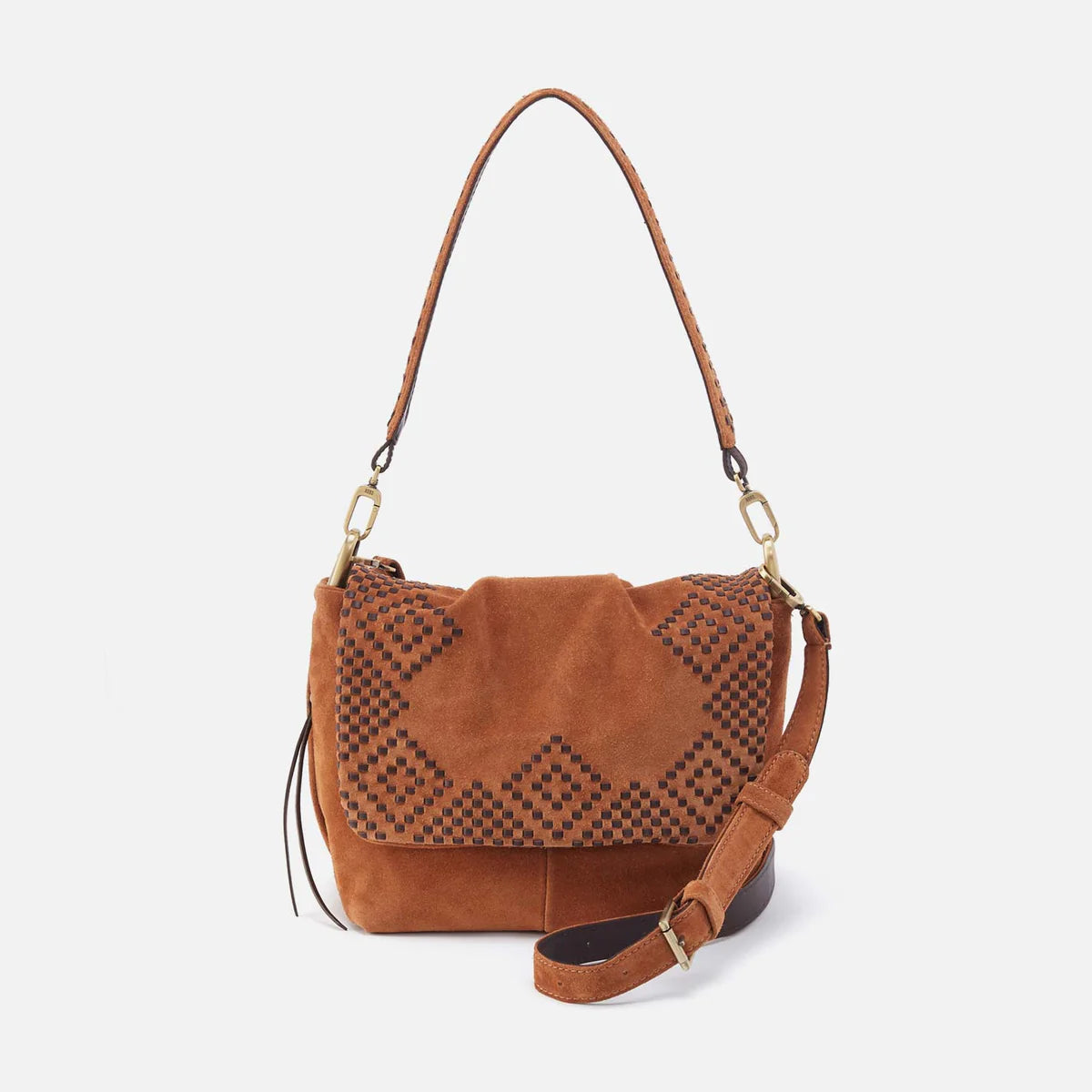 Harley Suede Convertible Shoulder Bag