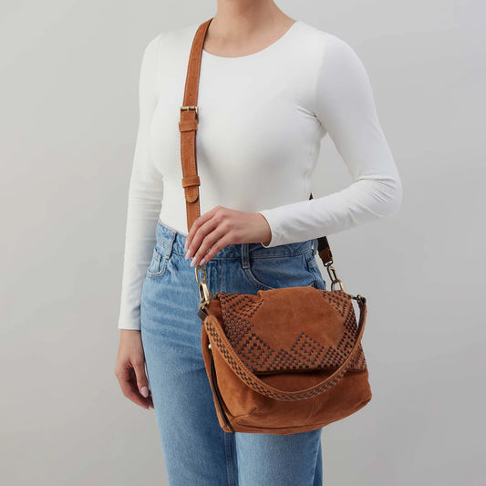 Harley Suede Convertible Shoulder Bag