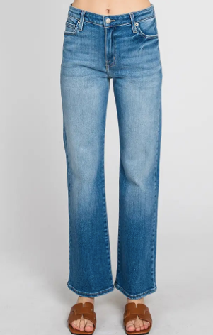 Mid Rise Straight Leg Jean