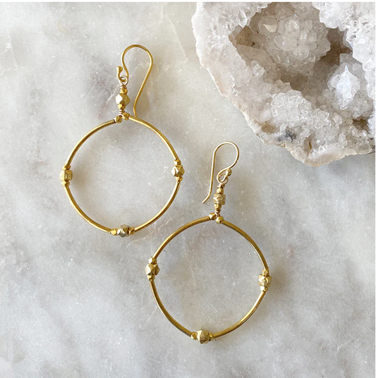 Golden Hoop Earrings