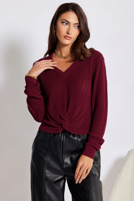 Mateo Twist Front Sweater