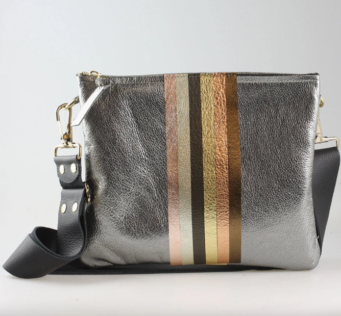 Neutral Stripe Taylor Cross Body