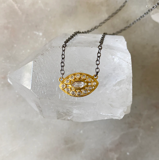 Maia Golden Protective Eye Necklace