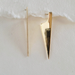 Brass Handmade Triangle Spear Spike Earrings