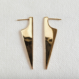 Brass Handmade Triangle Spear Spike Earrings