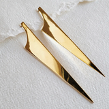 Brass Spear Long Handmade Spike Earrings