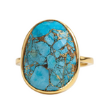 Luna Ring In Copper Infused Turquoise