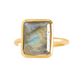 Rectangle Ring in Labradorite