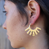 Brass Sun Ray earrings