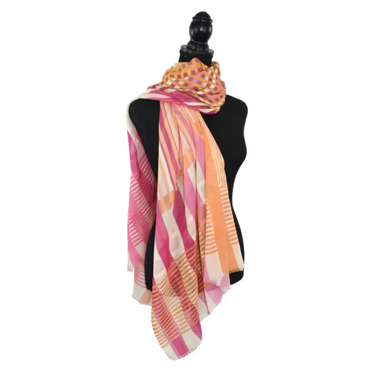 Cody Striped Bright Scarf