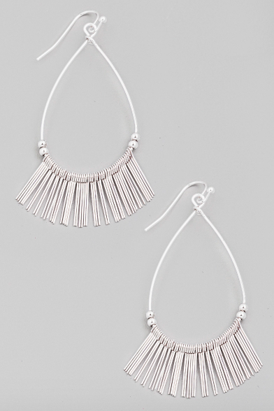 Dainty Bar Fringe Earrings