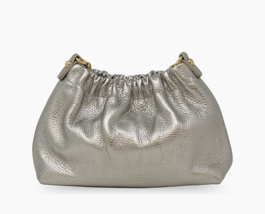 Italian Leather Clutch - Pewter