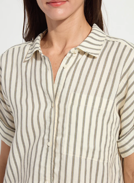 Adley Linen Boxy Top