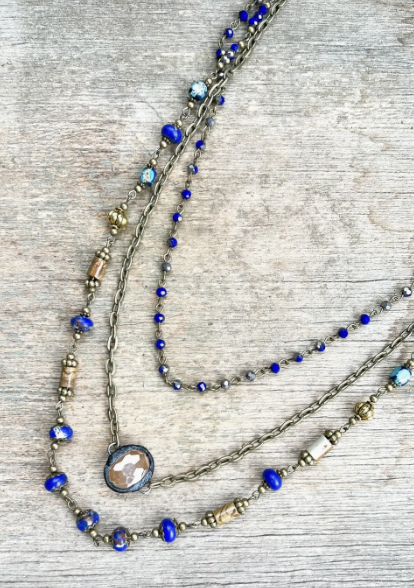 Justina Blue Necklace