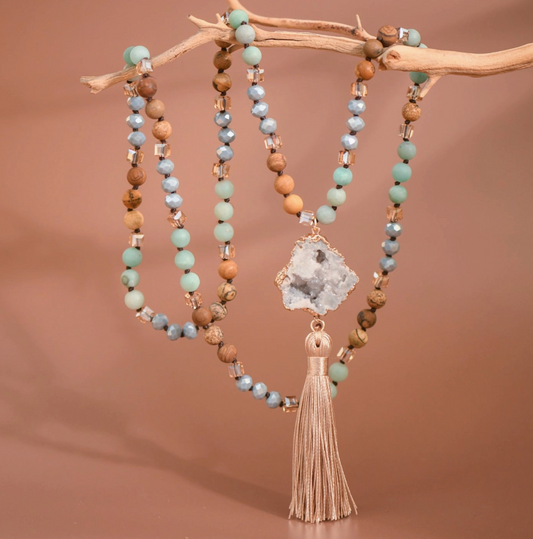 Linda Beaded Crystal Necklace