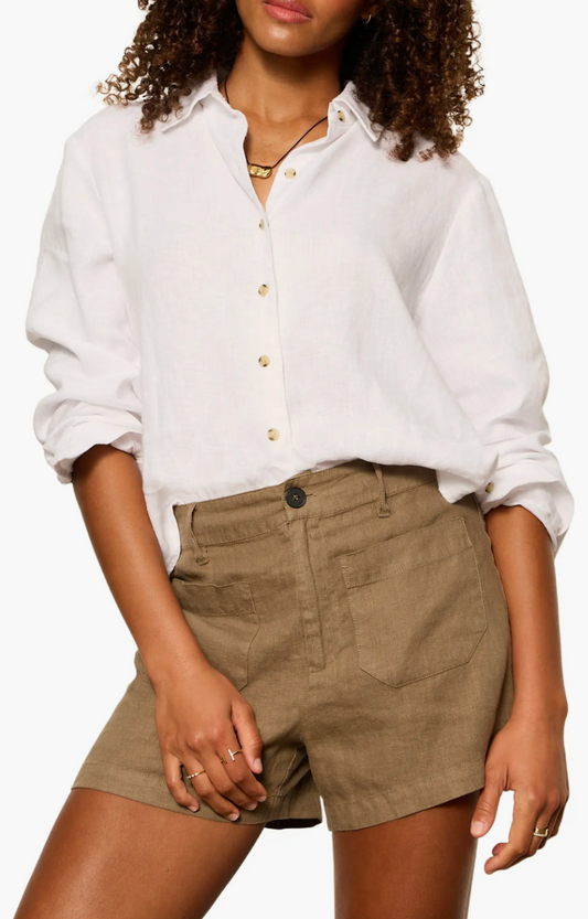 Linen Marine Short