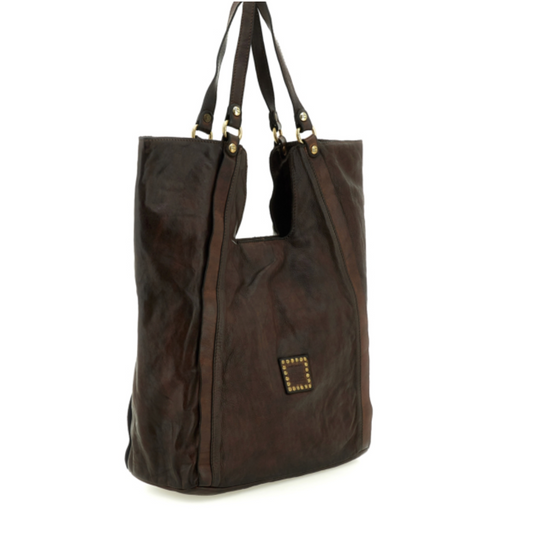 Camelia Shopping Tote - Brown