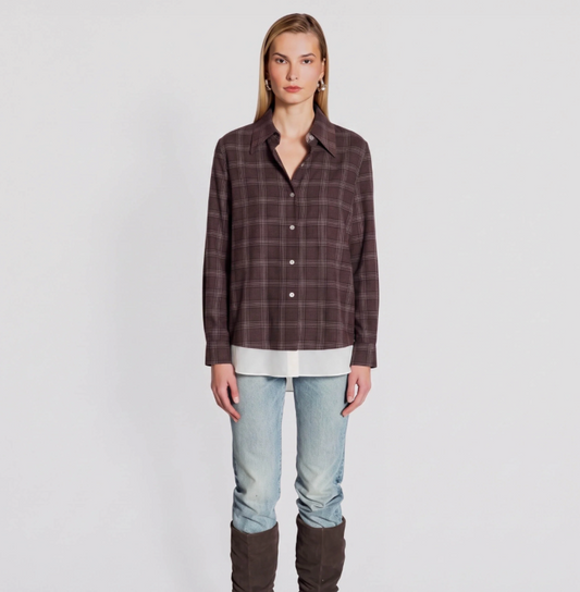Europa Plaid Layered Top - Huckleberry