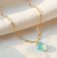 Paperclip Stone Necklace