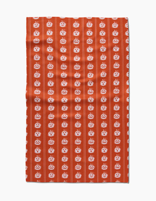 Pumpkin Pinstripes Kitchen Towel