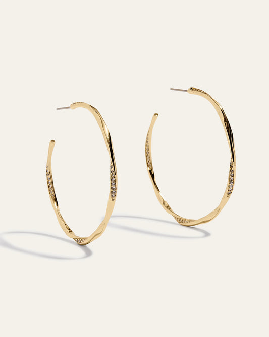 Twist Pavé Hoops