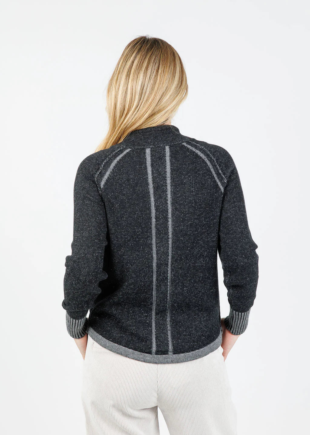Two Tone Zip-Up