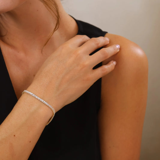 Baguette Cut Tennis Bracelet