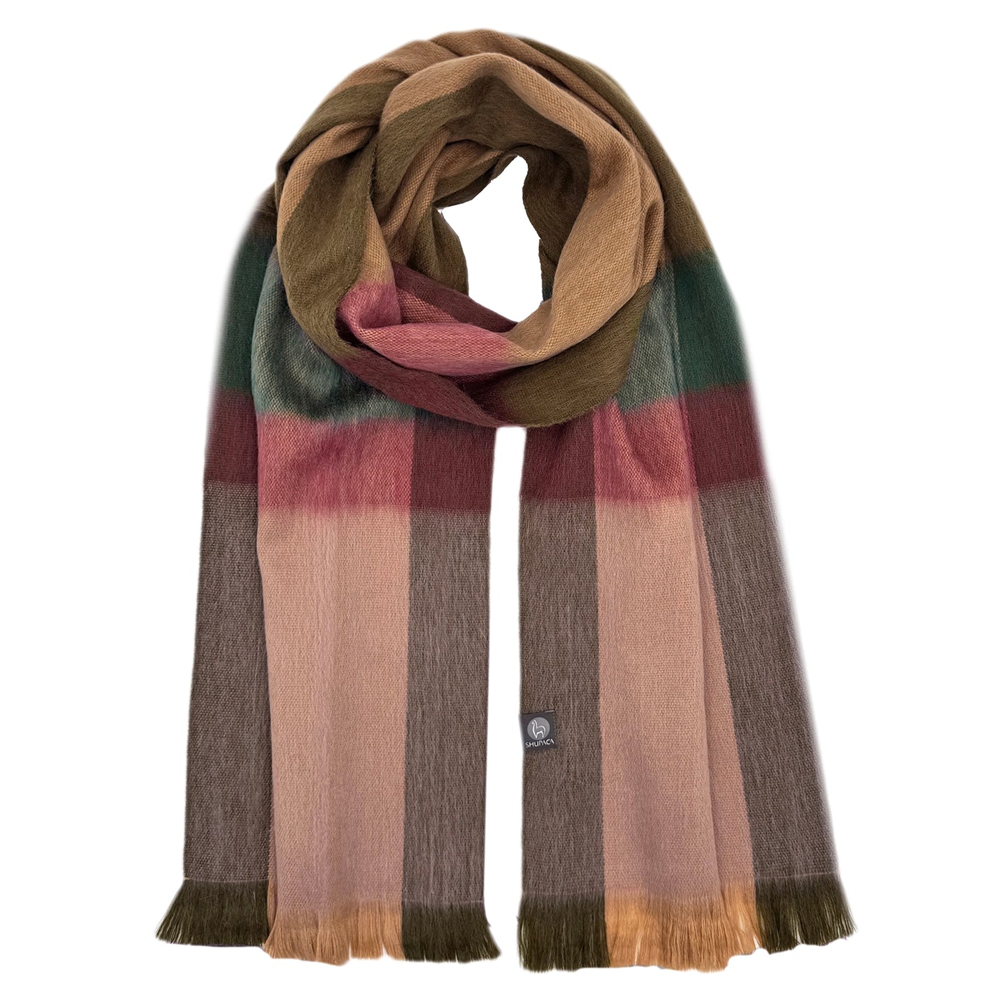 Alpaca Plaid Scarf - Wildrose