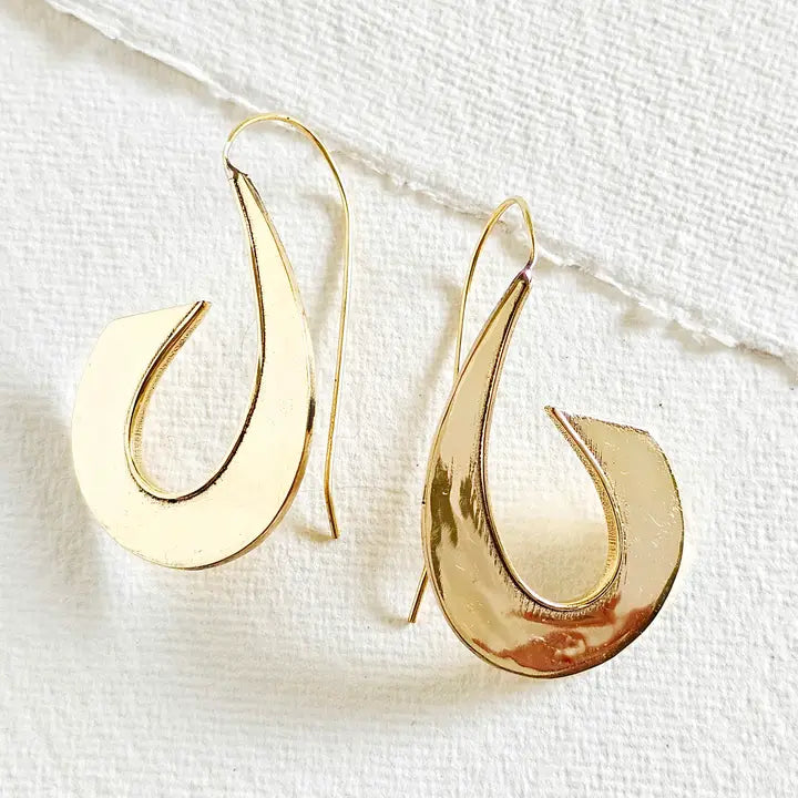 Curved Flat Hook Earrings