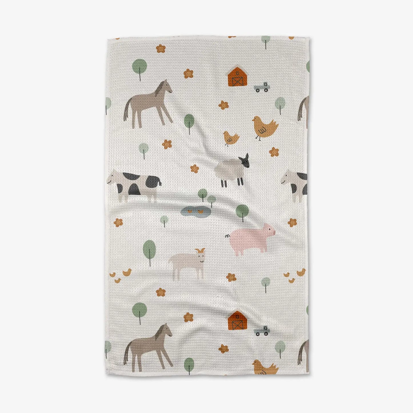 Light Farm Animals Kitchen Towel