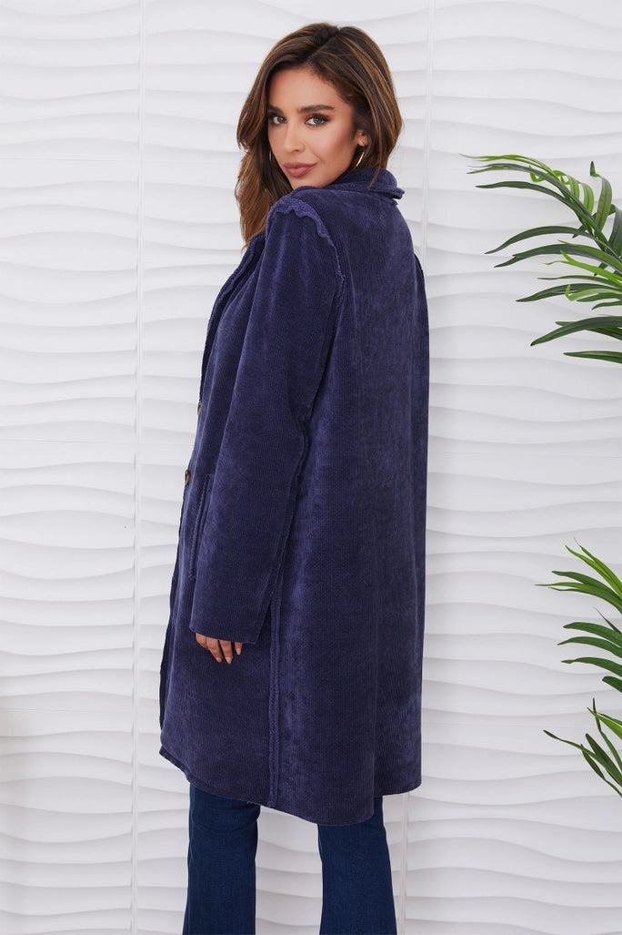 Mid-Length Corduroy Coat