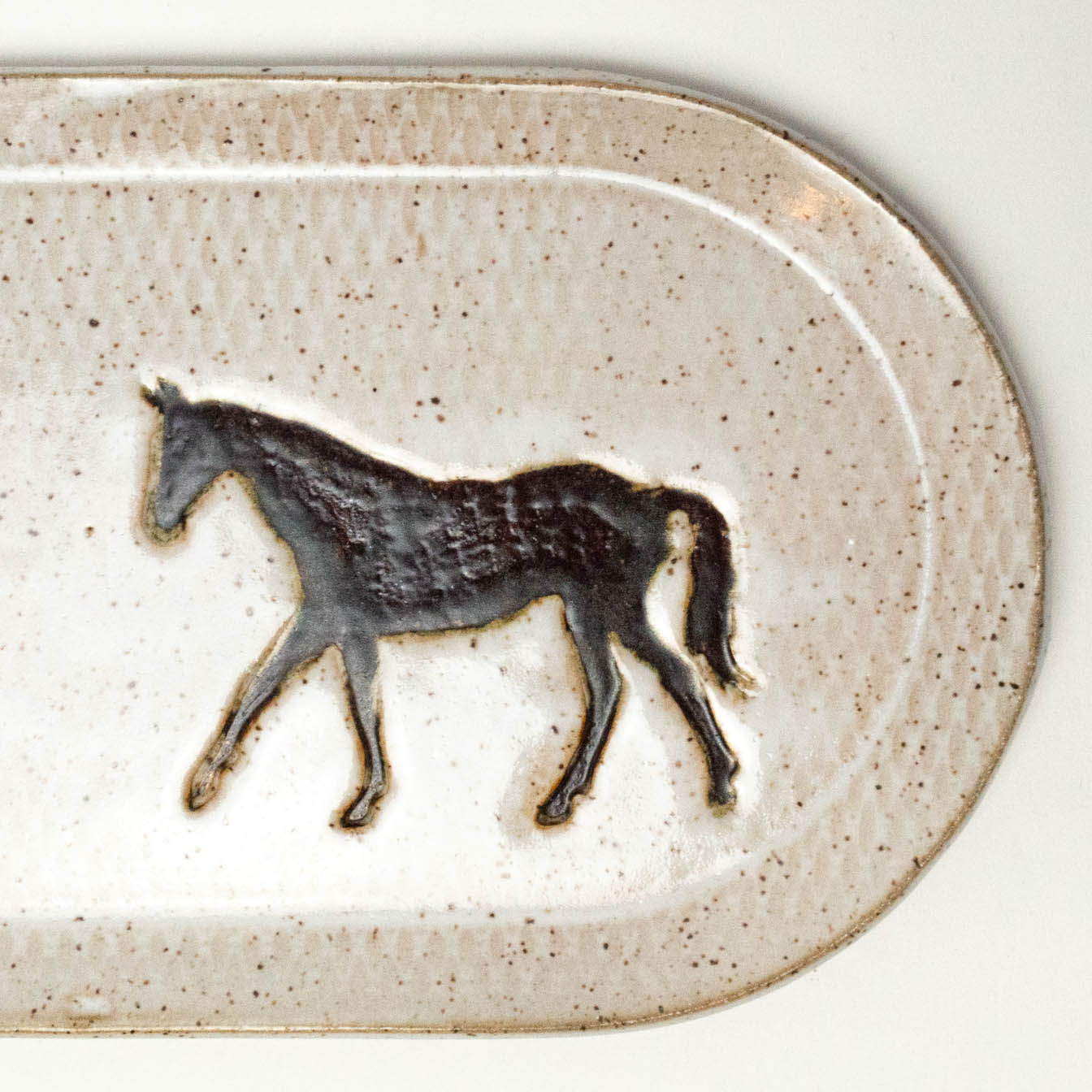 Large Brown Horse Platter