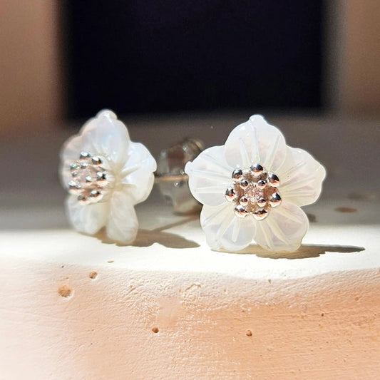 Mother of Pearl Petal Studs