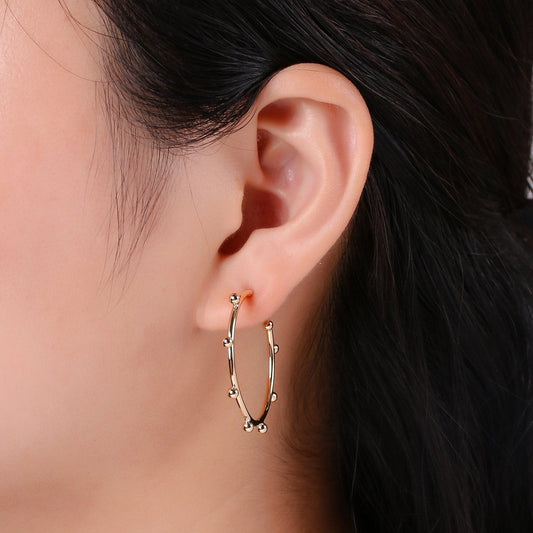 Beaded Hoop Earrings